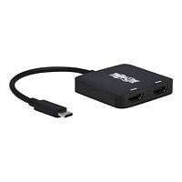 Tripp Lite USB C Adapter Dual-Display 4K 60Hz HDMI HDR 4:4:4 HDCP 2,2 Black