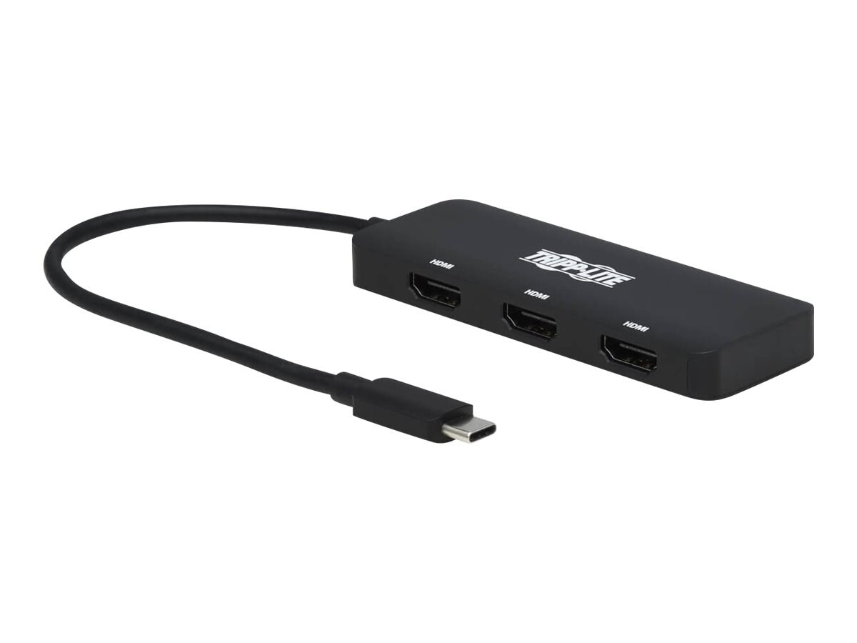 Tripp Lite USB C Adapter Triple Display 4K60Hz HDMI HDR 4:4:4 HDCP2.2 Black