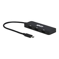 Tripp Lite USB-C Adapter, Triple Display - 4K 60 Hz HDMI, HDR, 4:4:4, HDCP 2.2, DP 1.4 Alt Mode, Black - adapter - HDMI
