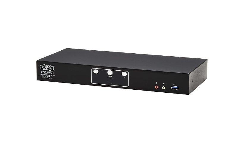 Tripp Lite 2-Port DisplayPort Dual-Display KVM Switch - 4K 60 Hz, USB 3,2 Gen 1, HDCP 2,2, USB Sharing - KVM / audio /