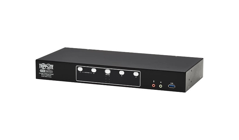 Tripp Lite 4-Port DisplayPort Dual-Display KVM Switch - 4K 60 Hz, USB 3.2 Gen 1, HDCP 2.2, USB Sharing - KVM / audio /