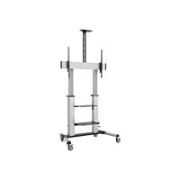 Eaton Tripp Lite Series Safe-IT Heavy-Duty Rolling TV Cart with Height-Adjusting Crank Handle for 60 to 100-inch