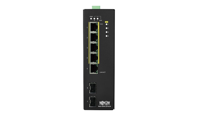 Tripp Lite Industrial Gigabit Ethernet Switch 5-Port Lite Managed 2 Gbe SFP