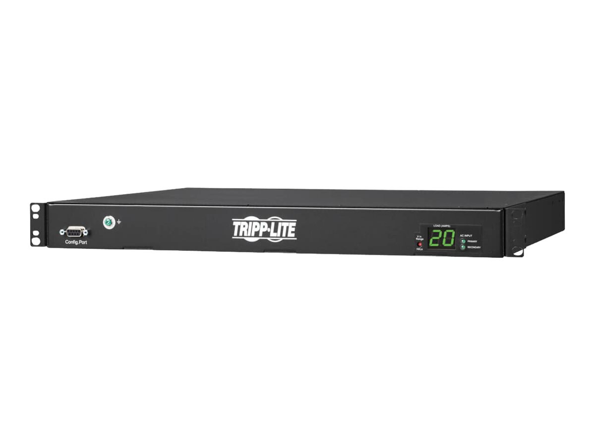 Tripp Lite PDU ATS/Metered 200-240V 8 C13 2 C19 Dual C20 12ft Cords 1URM