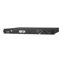 Tripp Lite PDU ATS/Monitored 3.8kW 200-240V Single-Phase - 8 C13 and 2 C19 Outlets, Dual C20 Inlets, 12 ft. Cords,