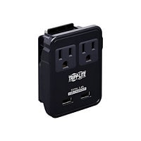Tripp Lite Safe-IT Travel Charger 2-Outlet 2 USB w International Adapters