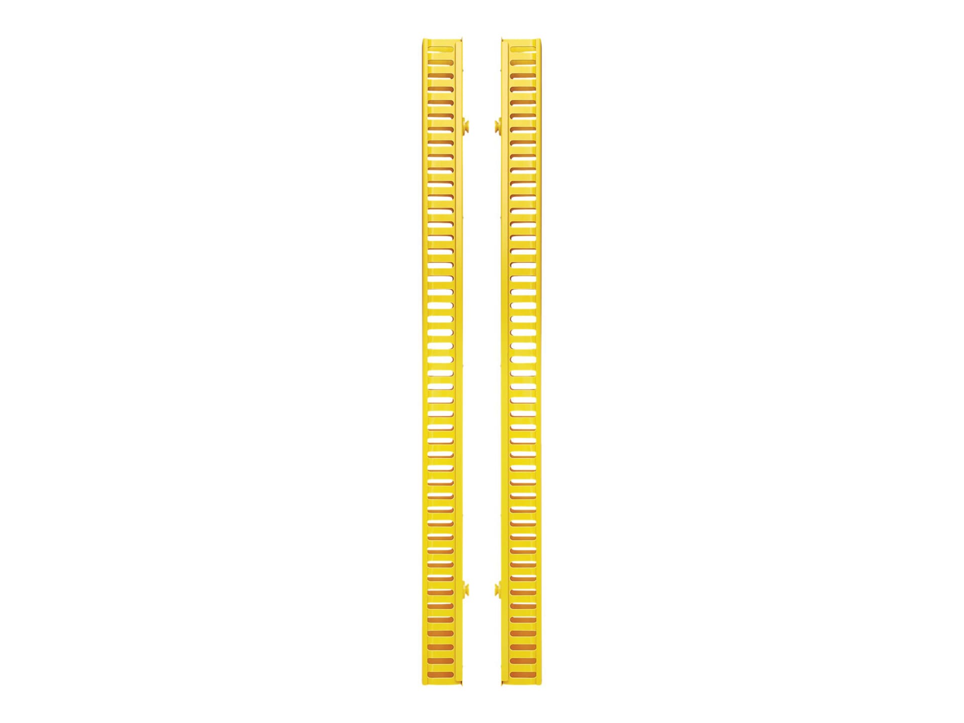 Tripp Lite SmartRack Vertical Cable Manager - Finger Duct with Cover, Yellow, 6 ft. (1.8 m) - rack cable management duct