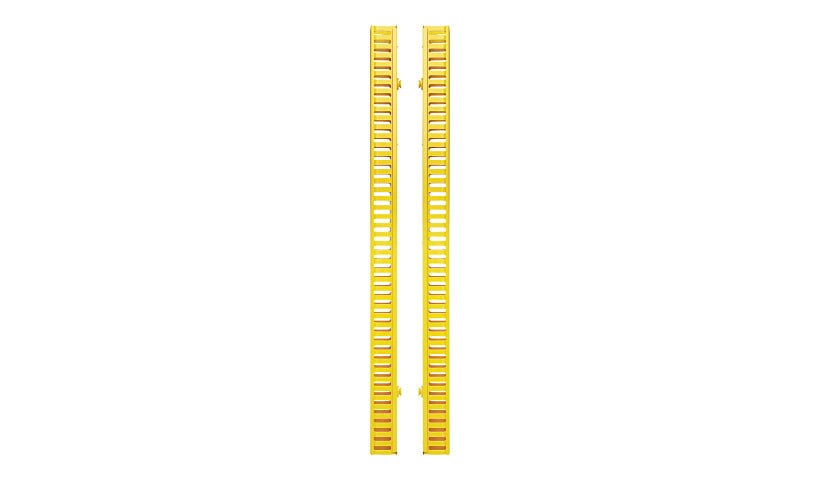 Tripp Lite SmartRack Vertical Cable Manager - Finger Duct with Cover, Yellow, 6 ft. (1,8 m) - rack cable management duct