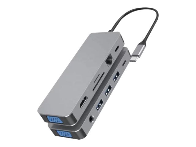 B3E 11-in-1 USB-C Hub - docking station - USB-C - VGA, DP - GigE