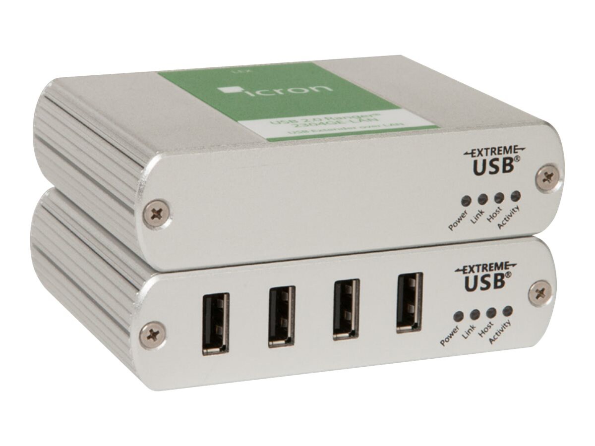 Icron USB 2.0 Ranger 2304GE-LAN - USB extender - USB, GigE, USB 2.0, USB 3.