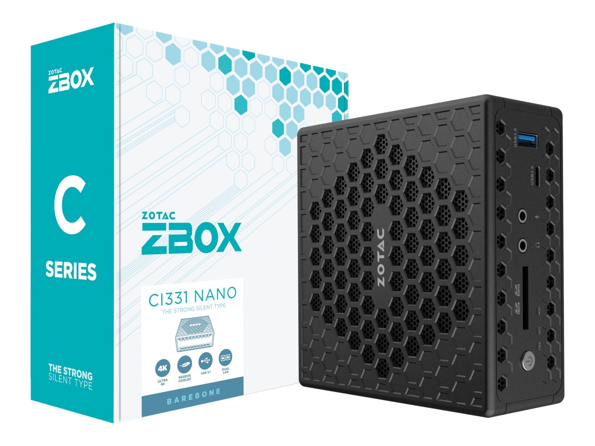 ZOTAC ZBOX C Series CI331 nano - mini PC - Celeron N5100 1.1 GHz - 0 GB - no HDD