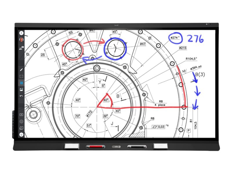 SMART Board SBID-6486S-V3-P 6000S (V3) Pro Series - 86" LED-backlit LCD display - 4K - for interactive communication -