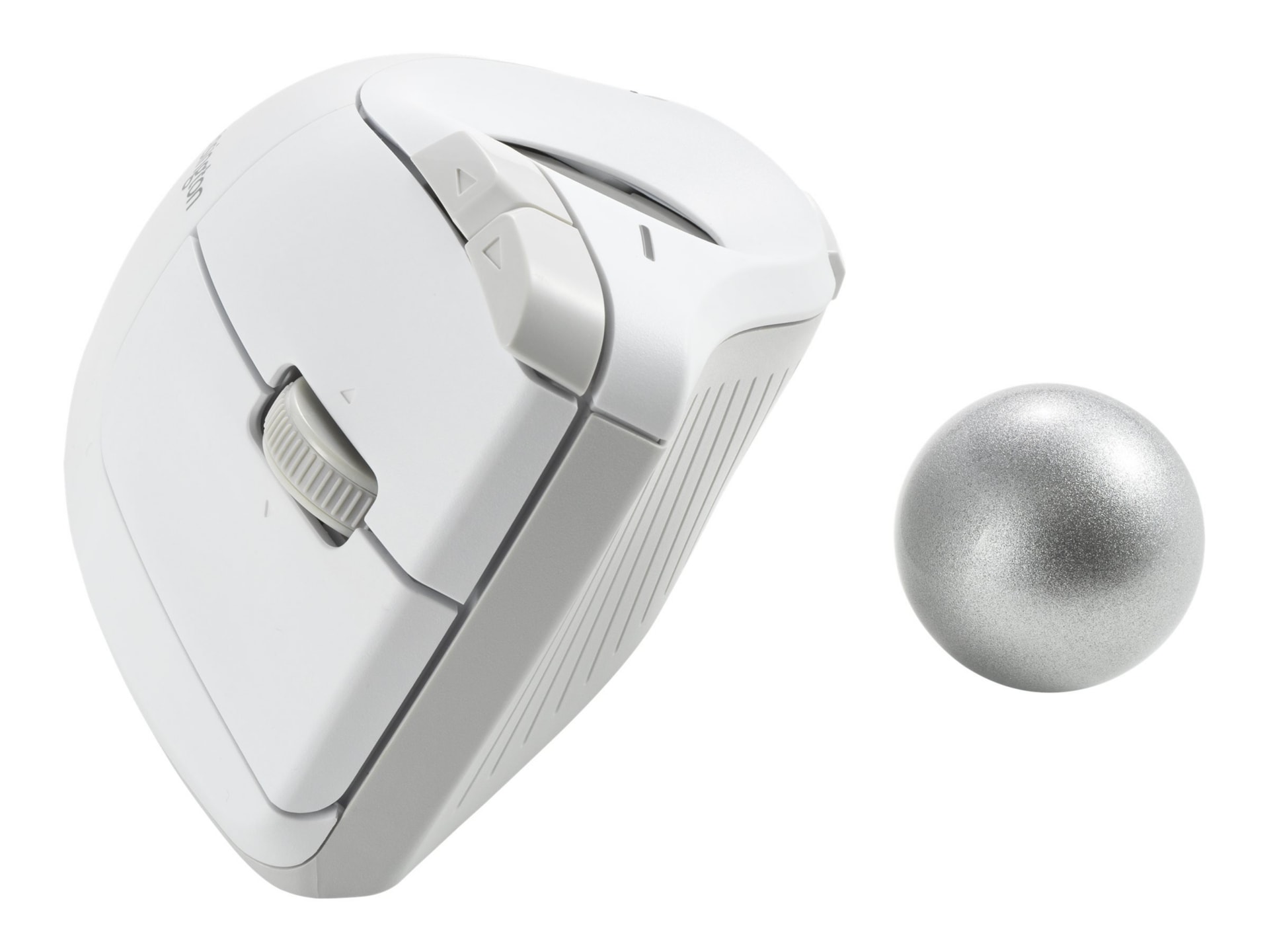 Kensington Pro Fit Ergo Vertical Wireless Trackball - trackball - Bluetooth, 2.4 GHz - white