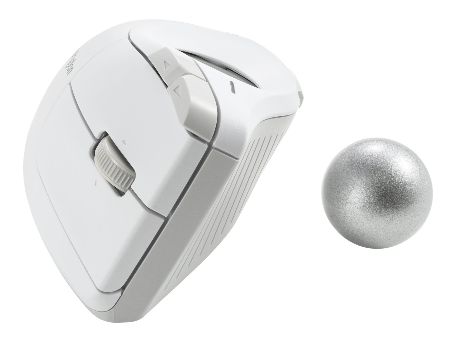 Kensington Pro Fit Ergo Vertical Wireless Trackball - trackball -  Bluetooth, 2.4 GHz - white