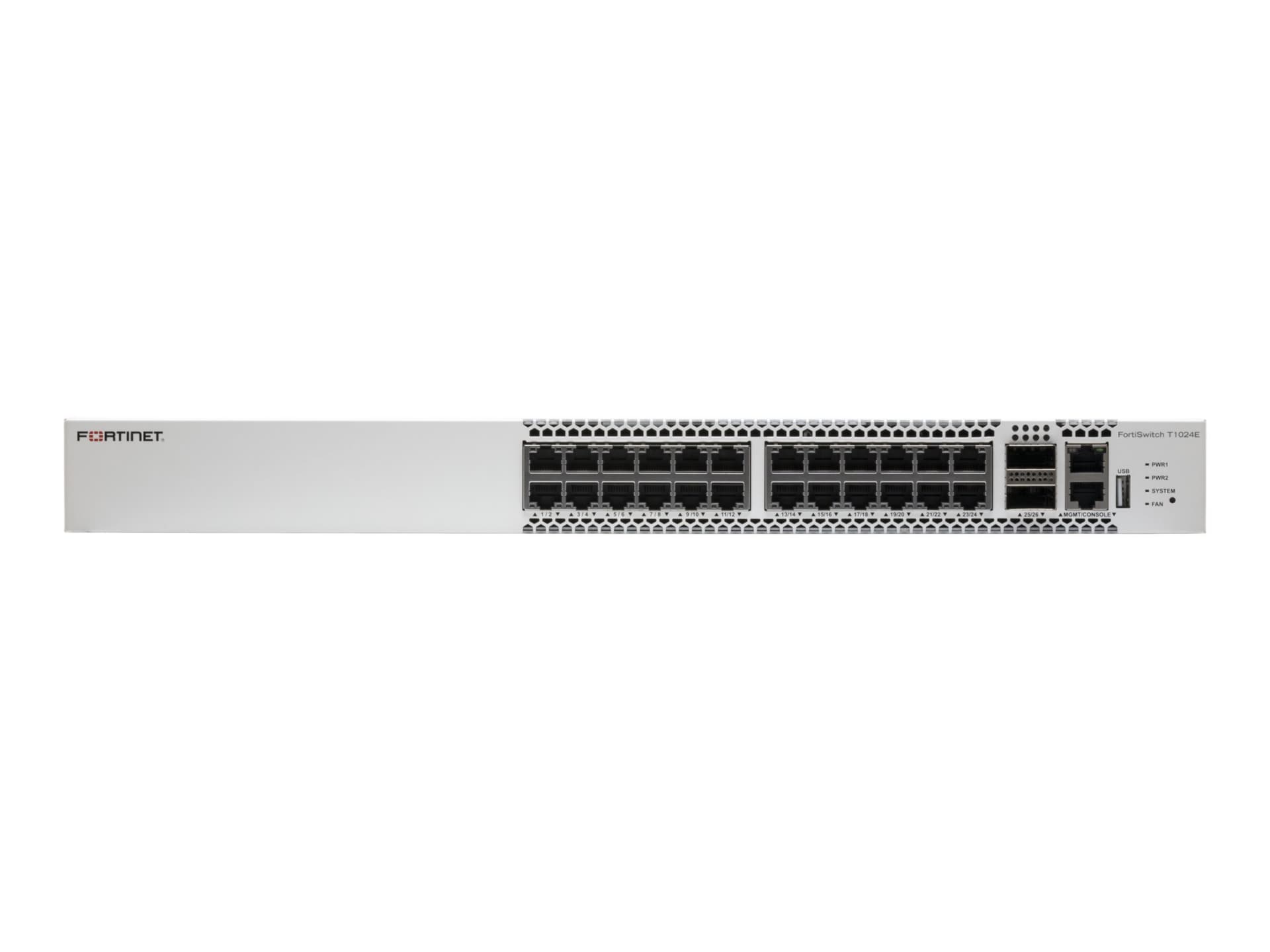 Fortinet FortiSwitch T1024E - switch - 24 ports - managed - rack-mountable