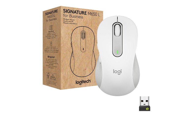 Logitech Signature M650 L Business - mouse Bluetooth - off-white - 910-006347 - -