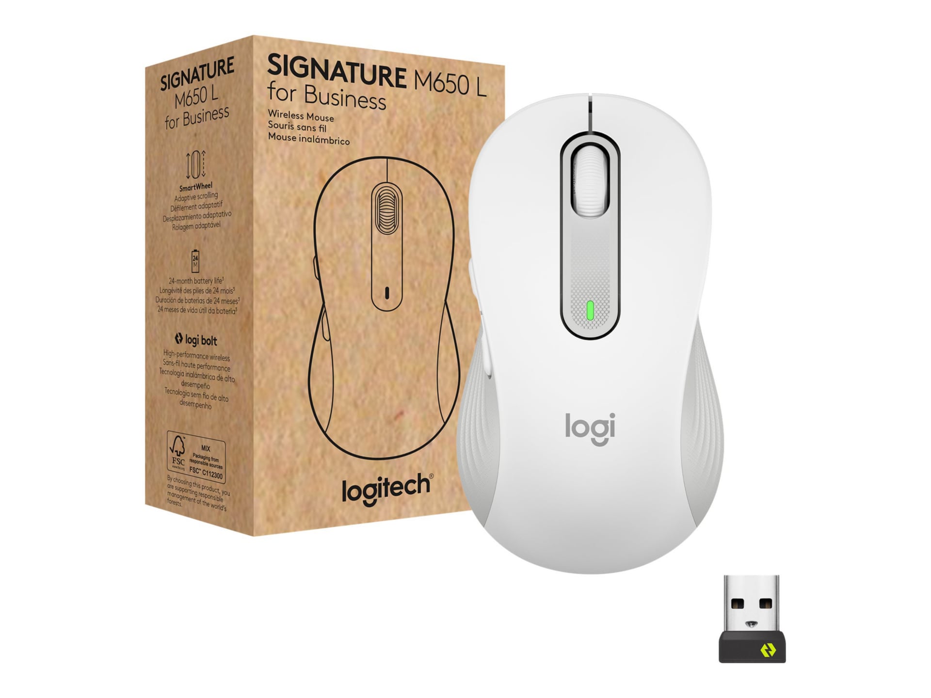 Logitech Signature M650 for Business - mouse - Bluetooth - off-white -  910-006273 - Mice 