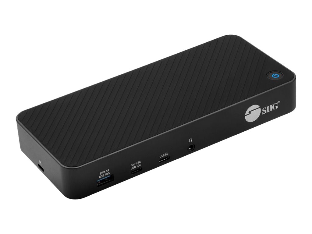 Thumbnail 2 of 7 for SIIG Triple Hybrid 4K Video Docking Station with PD Charging - docking station - USB-C - 3 x HDMI, 2 x DP - 1GbE