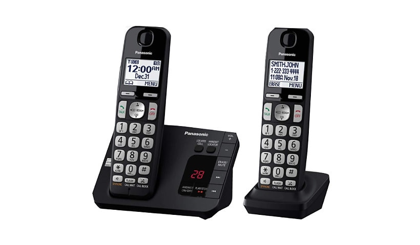 Panasonic 2 Handset TGE4 Cordless Phone with Answering Machine