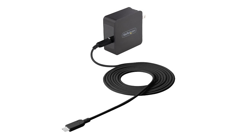 StarTech.com USB C Wall Charger, USB C Laptop Charger 60W PD, 6ft/2m Cable, Universal Compact Type C Power Adapter, Dell