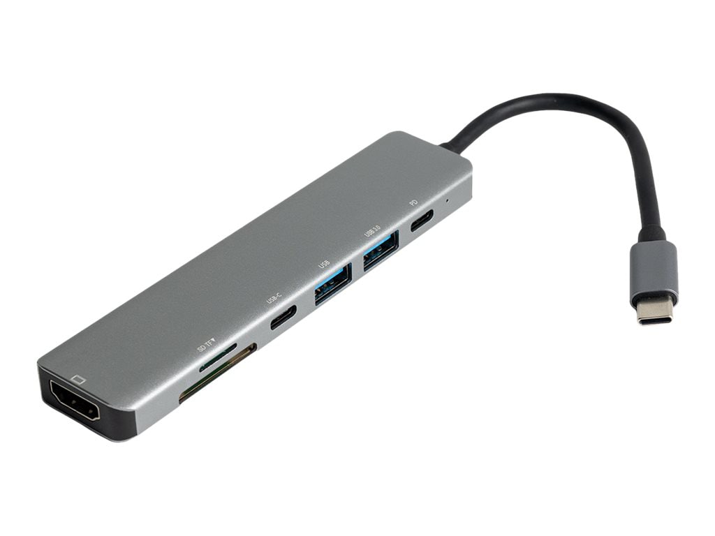 B3E 7-in-1 USB-C Hub - docking station - USB-C - HDMI - YG-2121