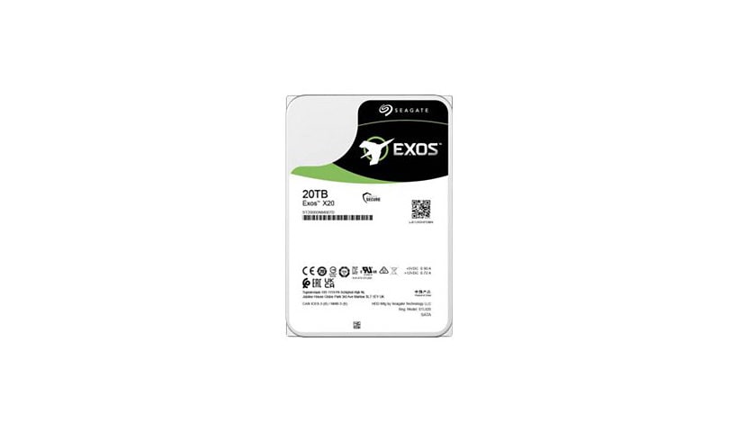 Seagate Exos X20 ST20000NM003D - hard drive - 20 TB - SAS 12Gb/s