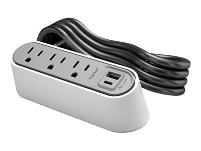 Wiremold Desktop Power Center Series Power Center Slim - 6ft Cord - White -