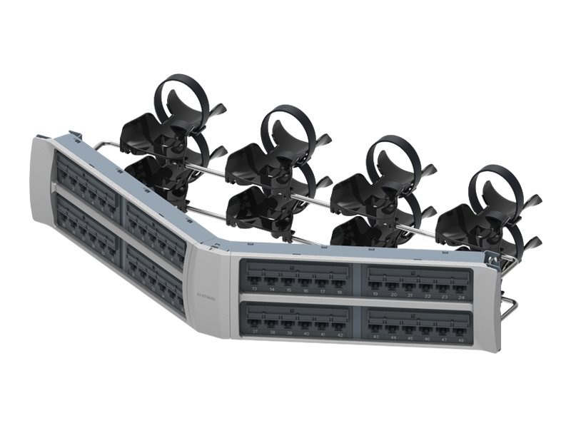 SYSTIMAX 360 GigaSPEED X10D 1100GS6 - patch panel - 2U - 19" - angled