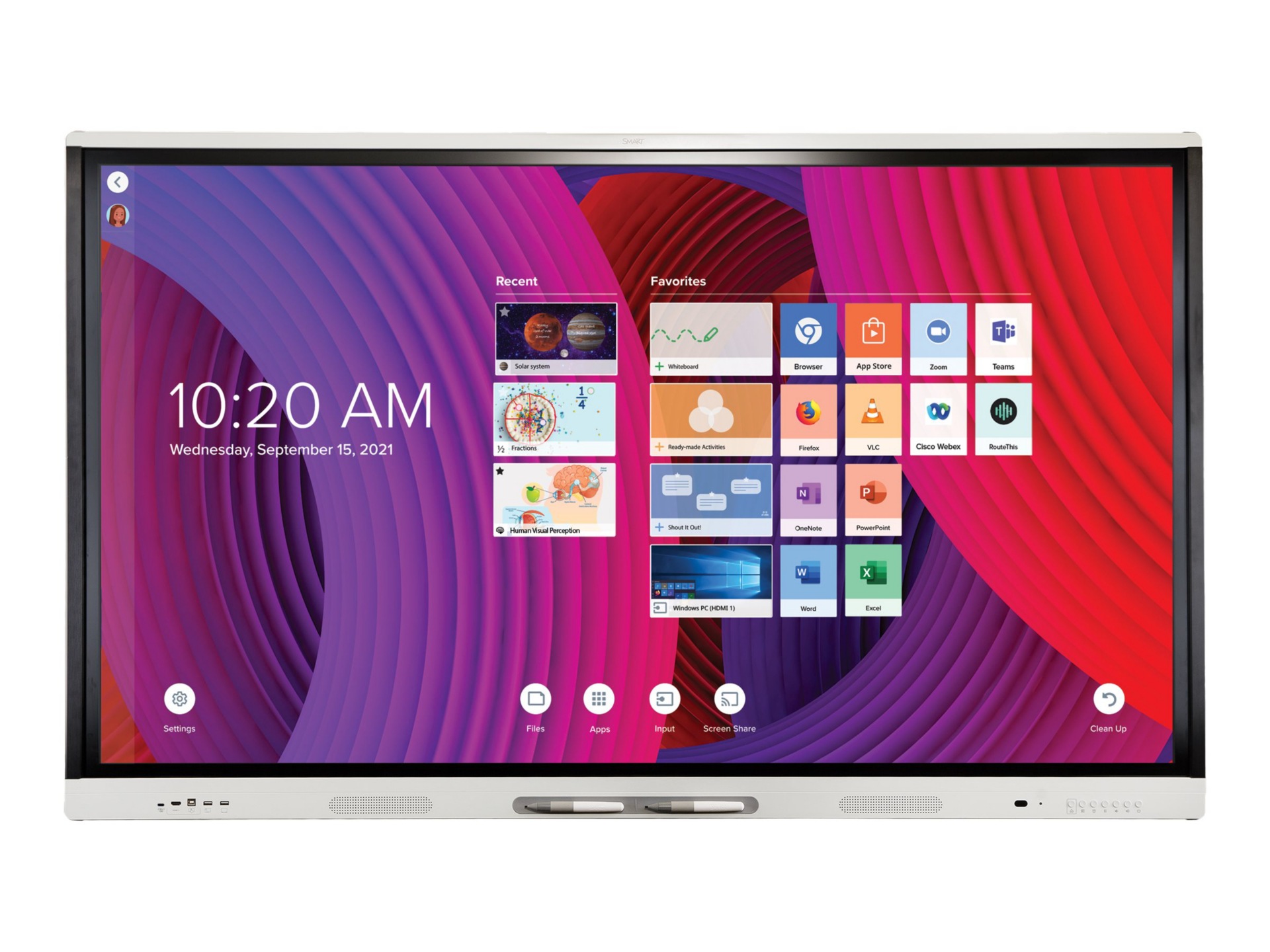 SMART Board MX (V3) series with iQ SBID-MX286-V3 86" LED-backlit LCD display - 4K - for interactive communication