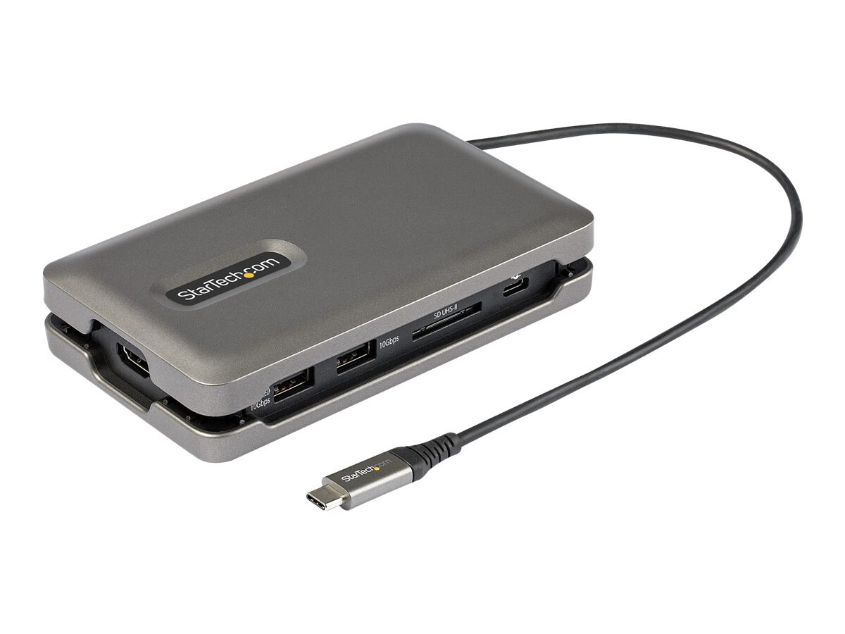 StarTech.com USB C Multiport Adapter, 4K 60Hz HDMI, 10Gbps USB Hub, 100W PD