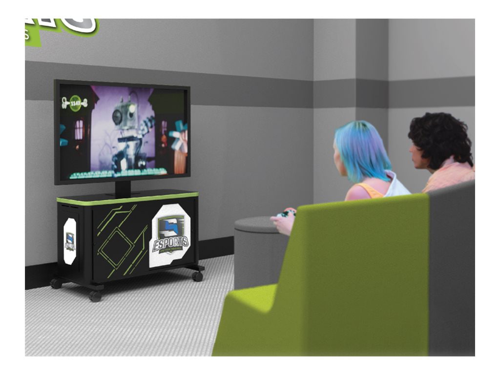 Spectrum Console Gaming Hub cart - for TV / 3 game consoles / headphones -