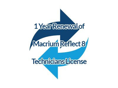 Macrium Reflect Technicians - renouvellement de la licence d'abonnement (1 an) + Premium Support - 1 technicien
