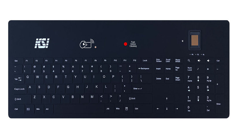 KSI 104-Key USB RFID Keyboard - Black