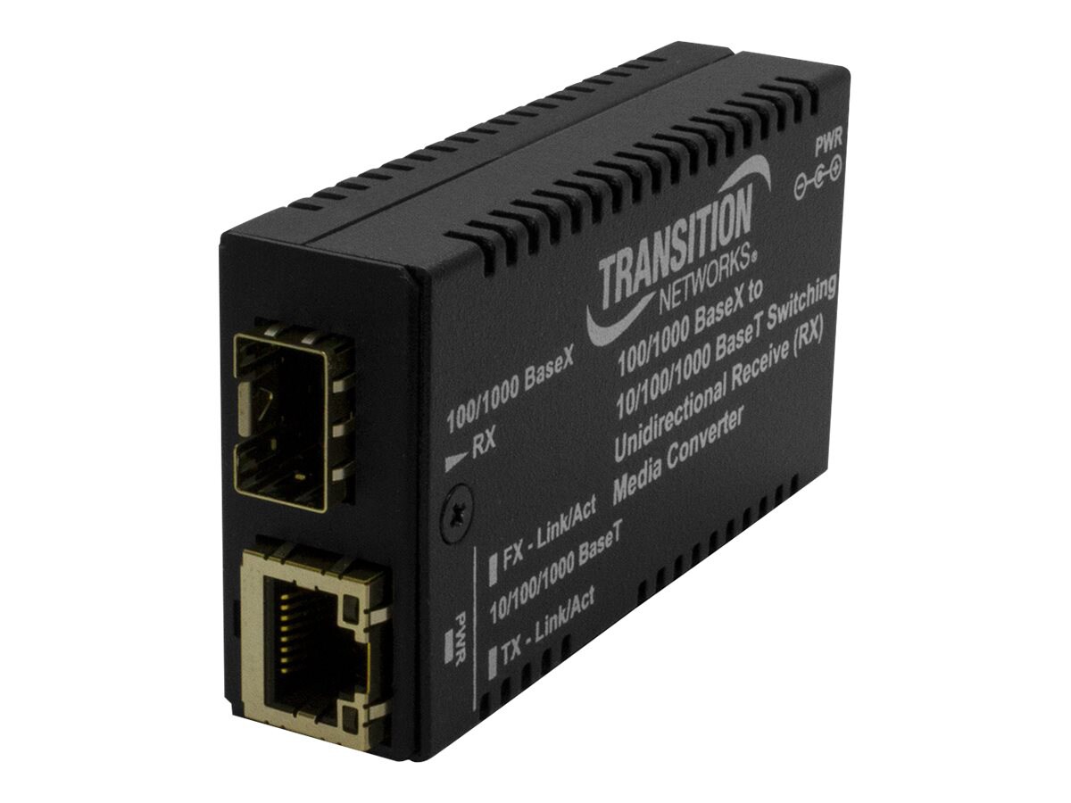 Transition Networks - fiber media converter - 10Mb LAN, 100Mb LAN, 1GbE