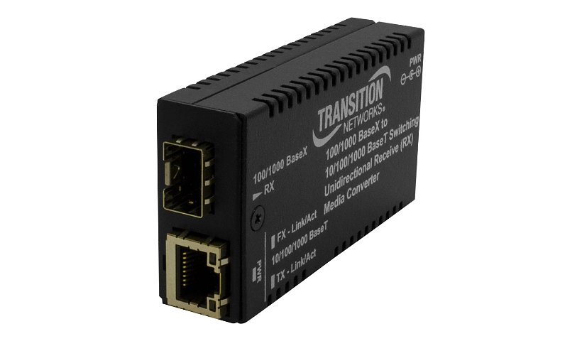 Transition Networks - fiber media converter - 10Mb LAN, 100Mb LAN, GigE