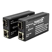 Transition Networks M/GE-xSW-SFP-01-xx-UxX Series M/GE-PSW-SFP-01-UTX - fiber media converter - 10Mb LAN, 100Mb LAN,