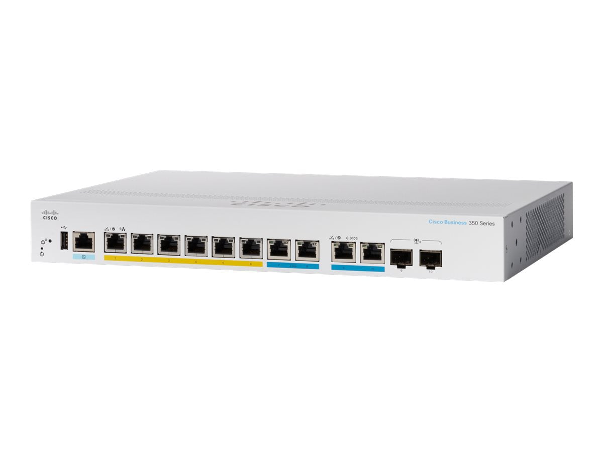 Cisco Business 350 Series 350-8MGP-2X - switch - 8 ports - managed - rack-m