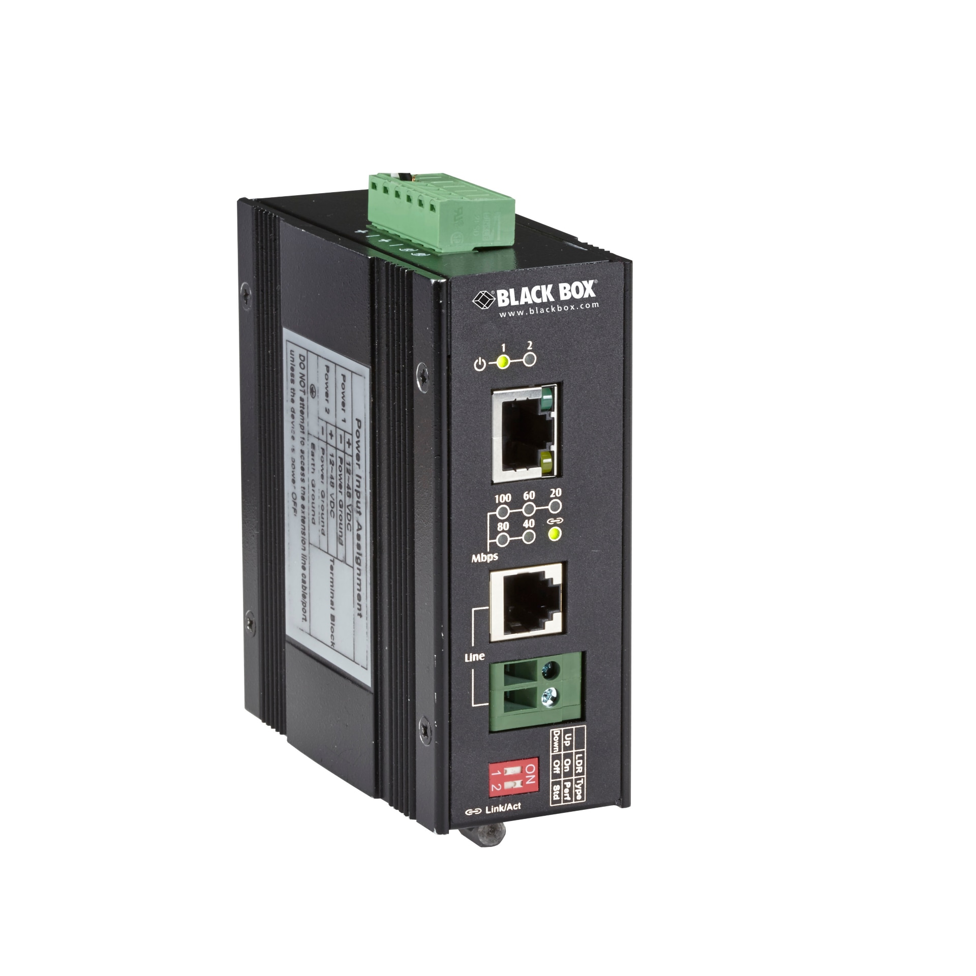 Black Box Hardened Industrial Ethernet Extender - network extender - 10Mb LAN, 100Mb LAN