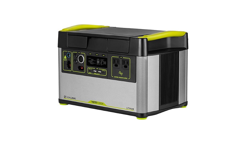 Goal Zero Yeti 1500X - external battery pack - Li-Ion - 140.3 Ah - 1516 Wh - with Boulder 100 Solar Panel Briefcase