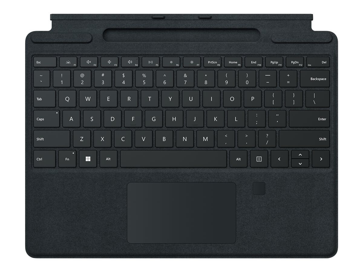 Microsoft Surface Pro Keyboard - Black Fingerprint Reader - French Canadian - Pro 9/8/X