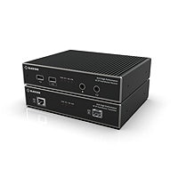 Black Box KVM EXT CATx/Fiber DH,4K DP USB 2.0 Hub Serial Audio Local Video