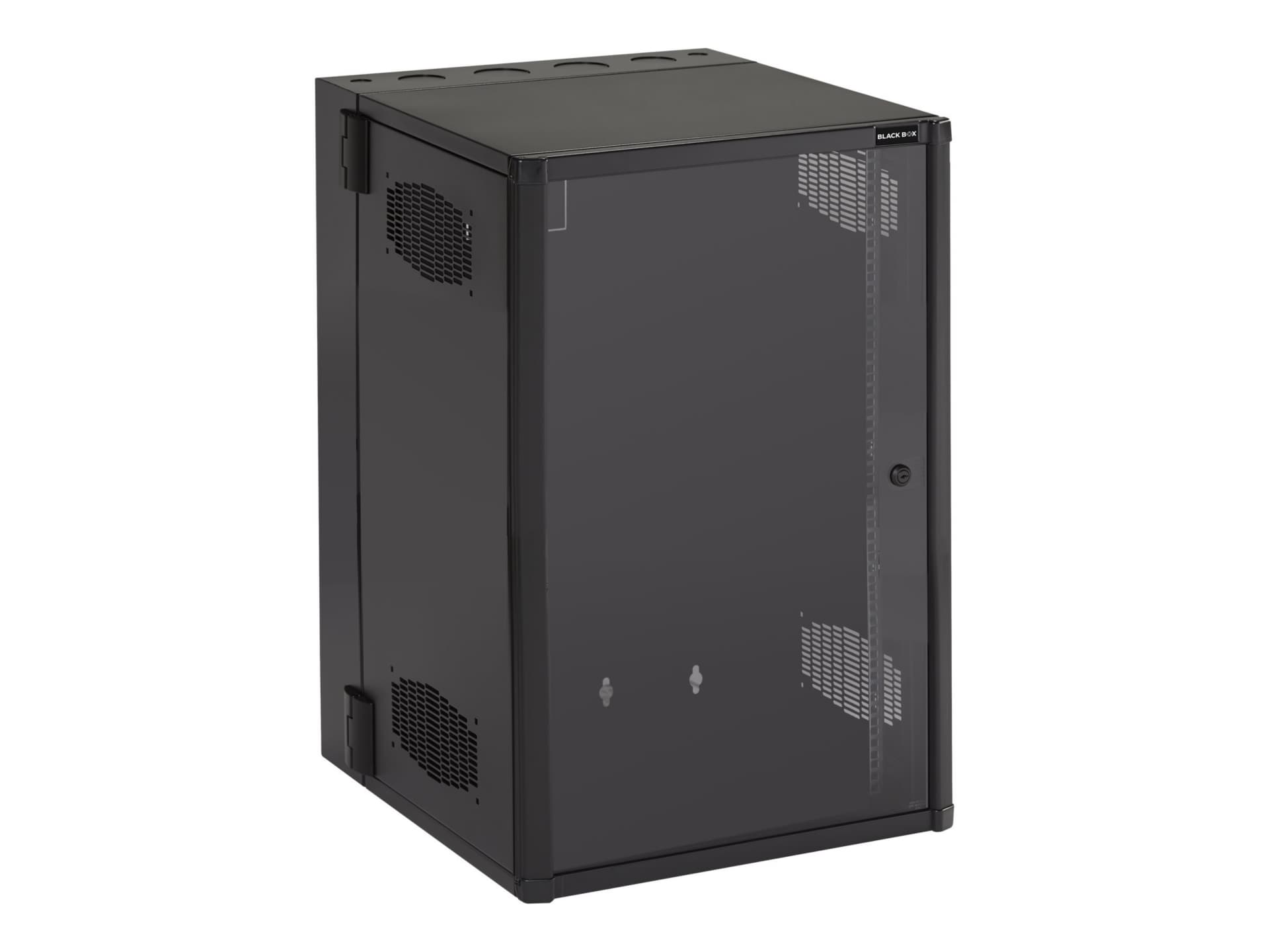 Black Box 19U Wallmount Rack Enclosure Double-Hinged,300lb Capacity,24” D