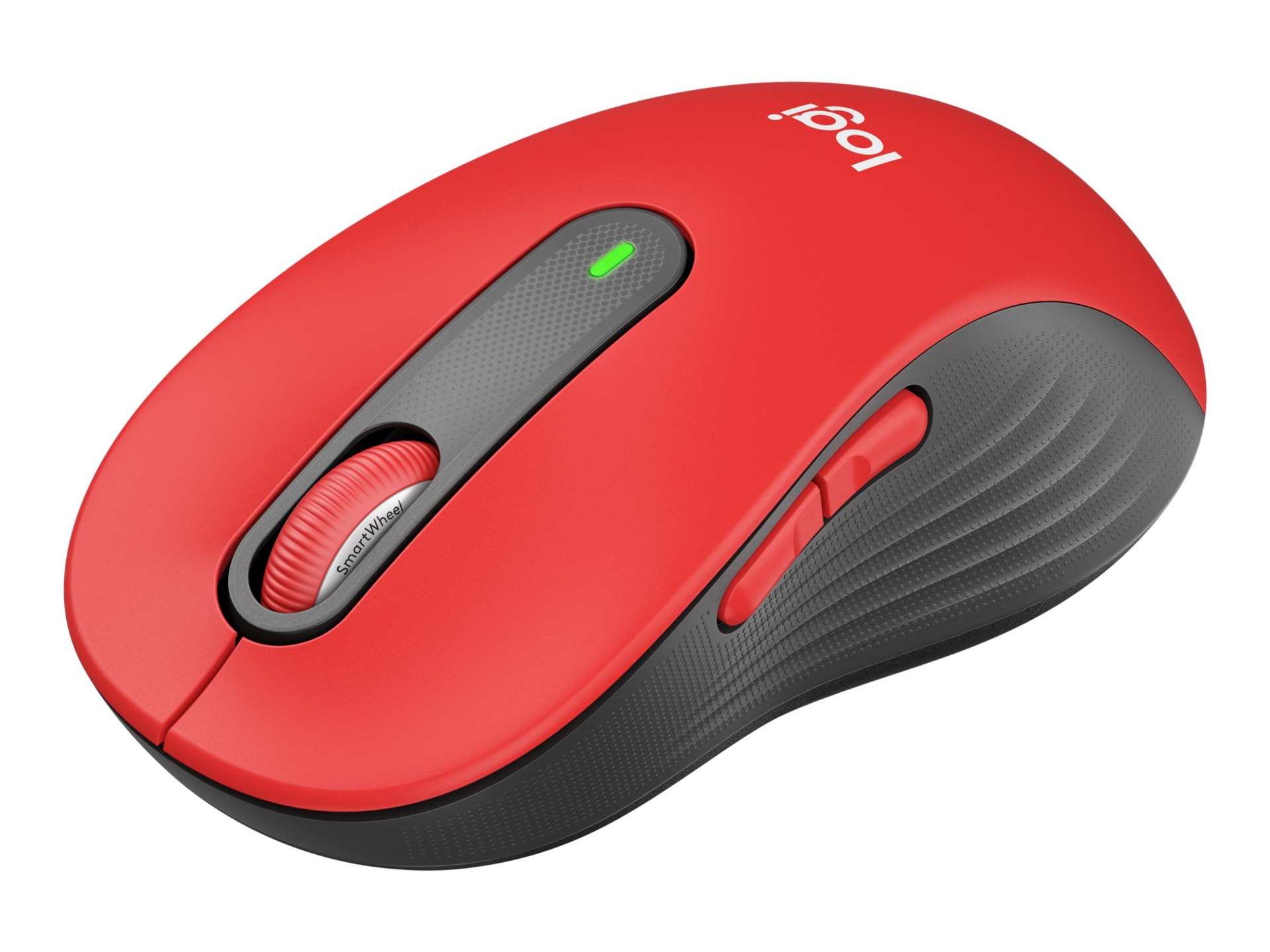 Logitech Signature M650 L - mouse - full size - Bluetooth, 2.4 GHz - classic red