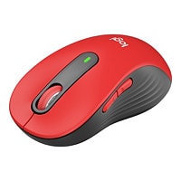 Logitech Signature M650 L - souris - pleine taille - Bluetooth, 2.4 GHz - rouge classique