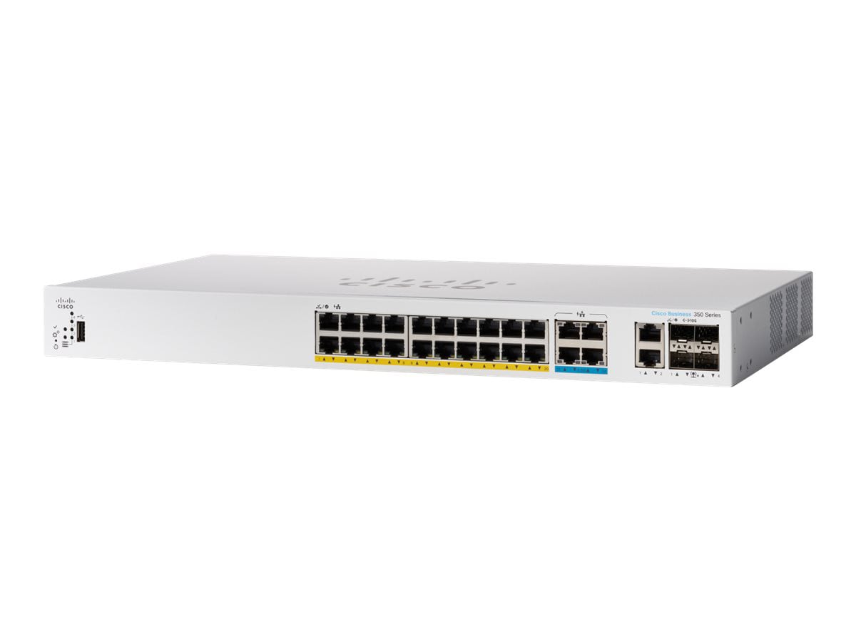 Cisco Business 350 Series 350-24MGP-4X - switch - 24 ports - managed - rack-mountable