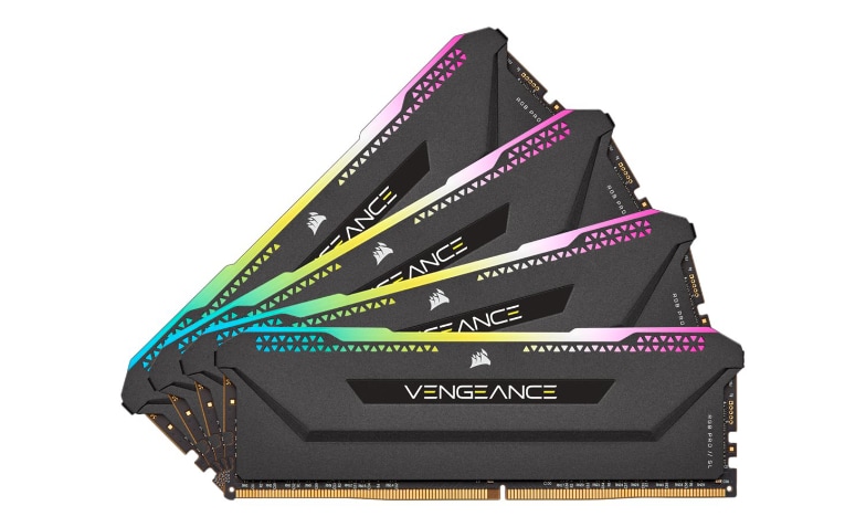 CORSAIR Vengeance RGB PRO SL - DDR4 - kit - 128 GB: x 32 GB - DIMM 288-pin - 3200 MHz / PC4-25600 - unbuffered - CMH128GX4M4E3200C16 - Memory - CDW.com