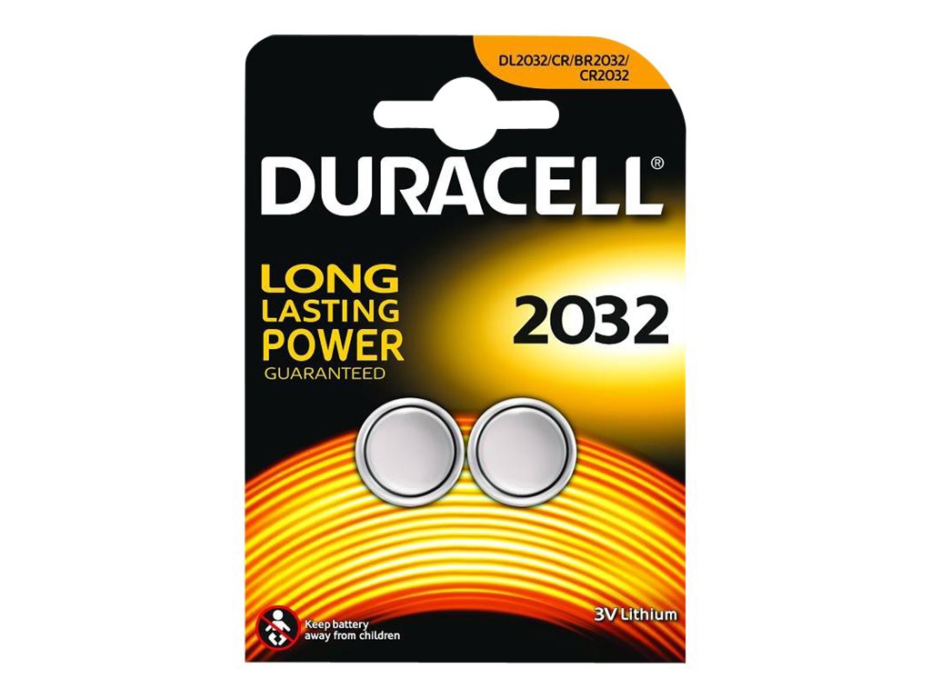 Duracell Electronics DL2032B2 battery - 2 x DL2032 - Li - DL2032B2 - Office  Basics 