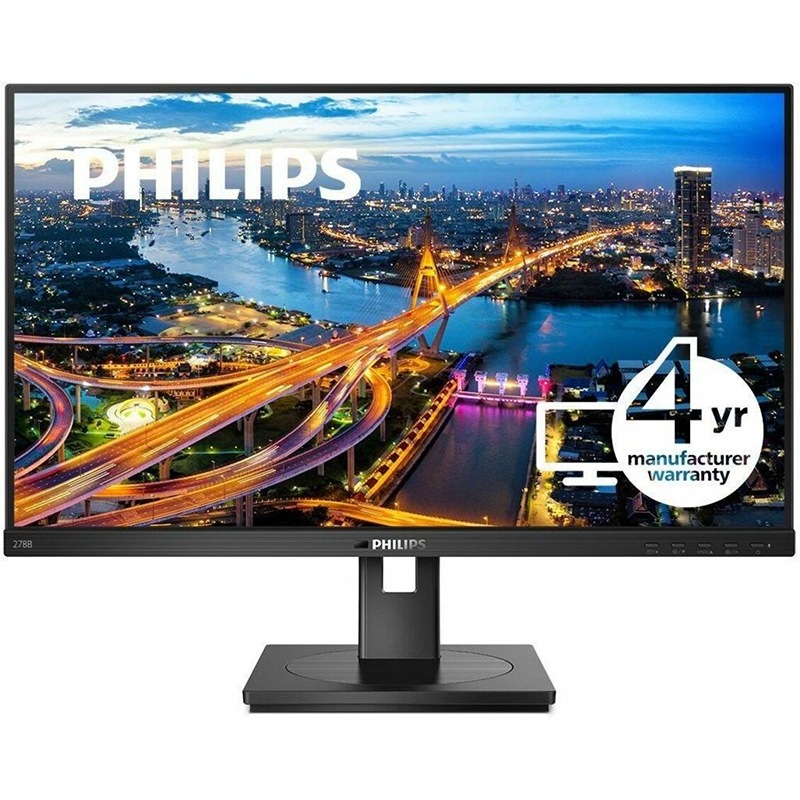 PHILIPS 278B1 - 27 inch Monitor, LED, 4K UHD, 2x HDMI, DP, USB-Hub, EPEAT, 4 Year Manufacturer Warranty - 27"