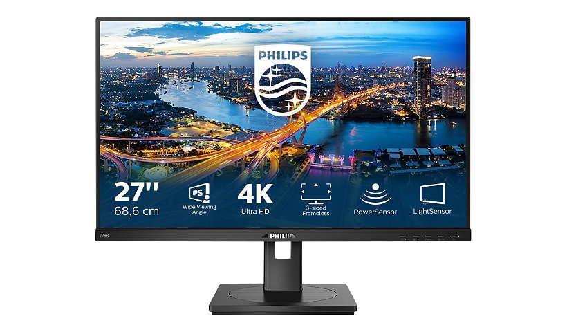 PHILIPS 278B1 - 27" Monitor, LED, UHD (3840x2160), 2x HDMI, DP, USB-Hub, EPEAT, 4 Year Manufacturer Warranty