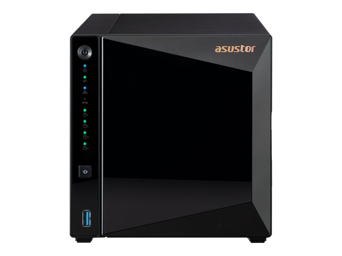Asustor Drivestor 4 Pro AS3304T - 4 Bay NAS, 1.4GHz Quad Core, 2.5GbE Port, 2GB RAM DDR4, Network Attached Storage